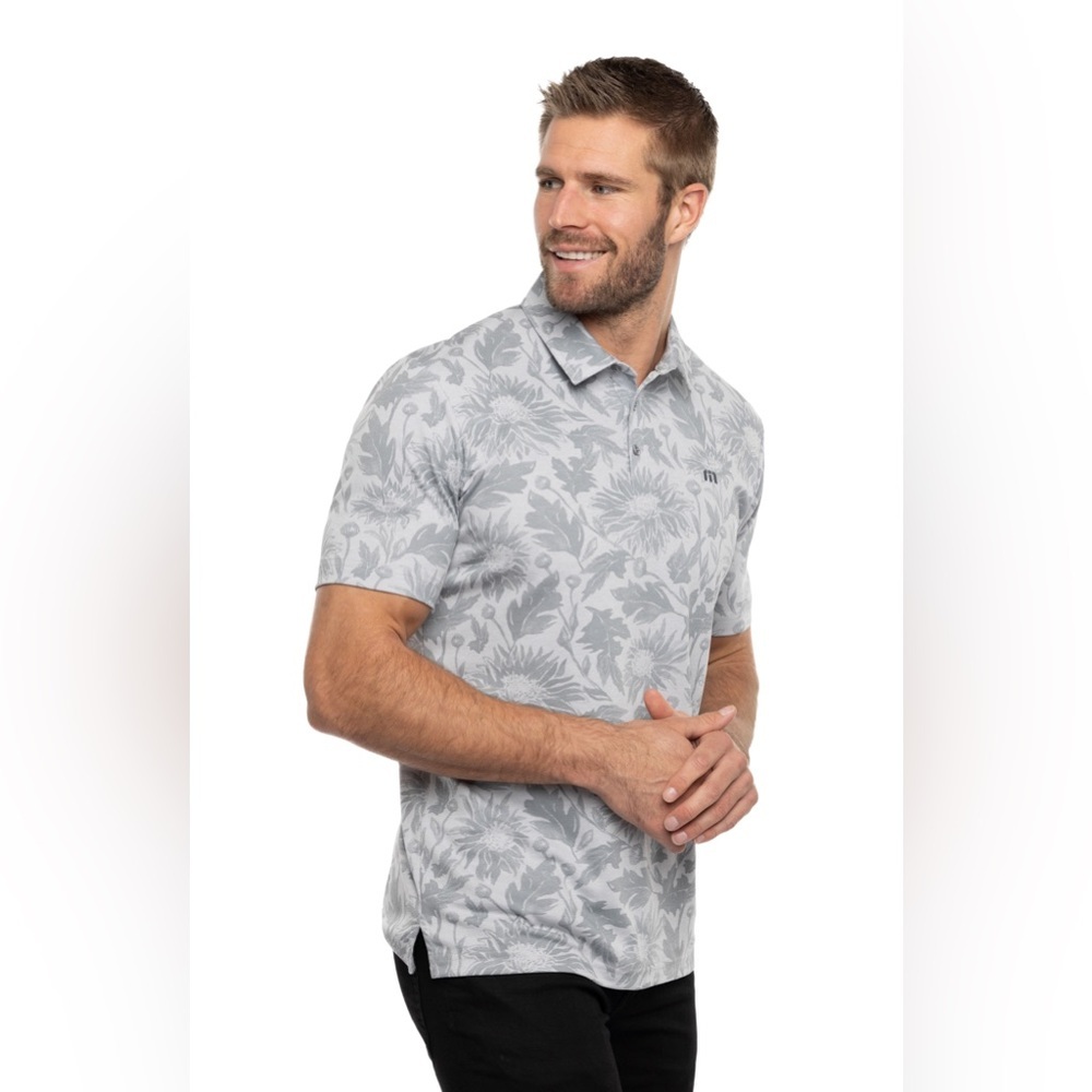 Travis Mathew I Can Explain Polo in Heather Light Grey - Size M - Picture 4 of 8